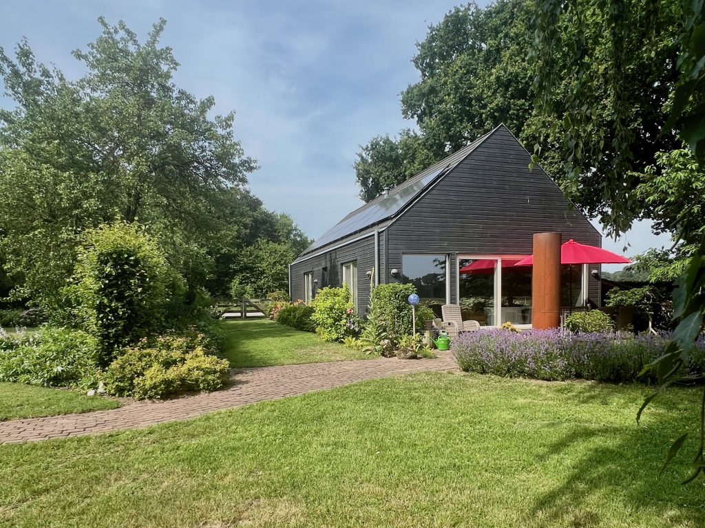 Terras met parasol